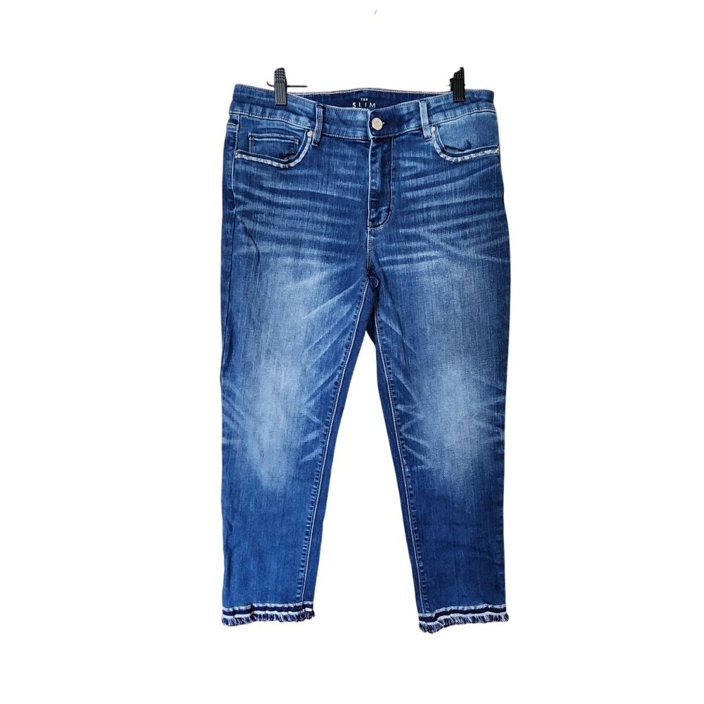 White House Black Market Denim Womens Slim Crop Jeans Size 10 Blue
